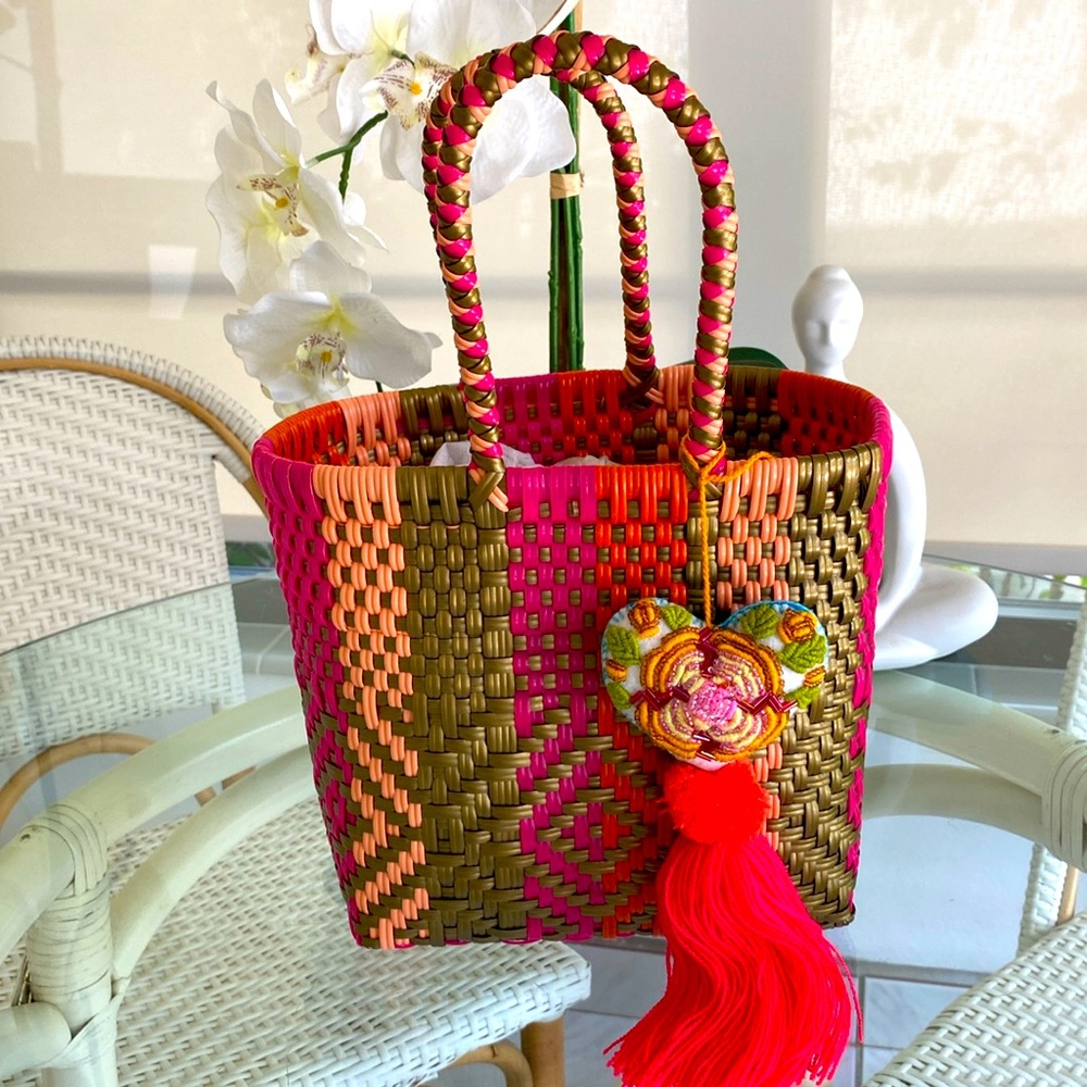 Lucy Rose Mirage Medium Tote w/ Heart Tassel